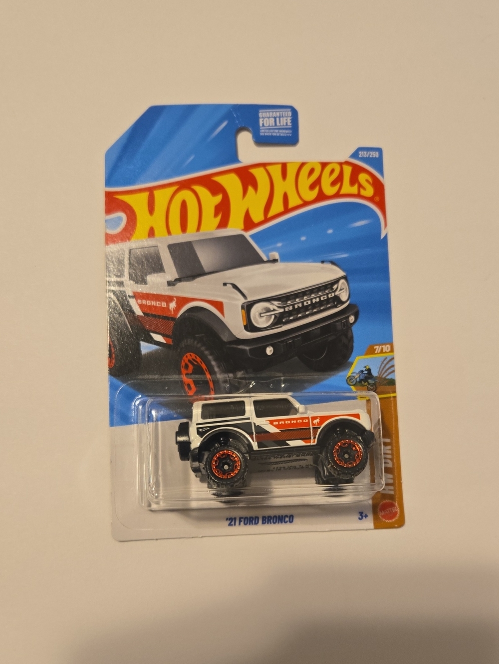 Mattel Hot Wheels '21 Ford Bronco - White, Orange & Black